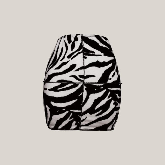 Nairobi Black and White Zebra Print Mini Skirt - Picture 1 of 3